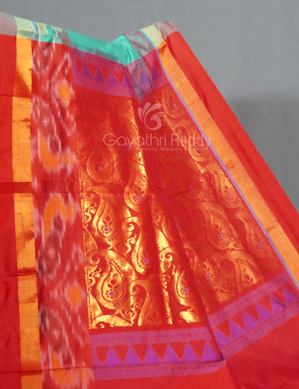 Ikkat pochampally lehenga | Pure silk ikkat lehengas | Pattu pavadai –  shilpa weaves