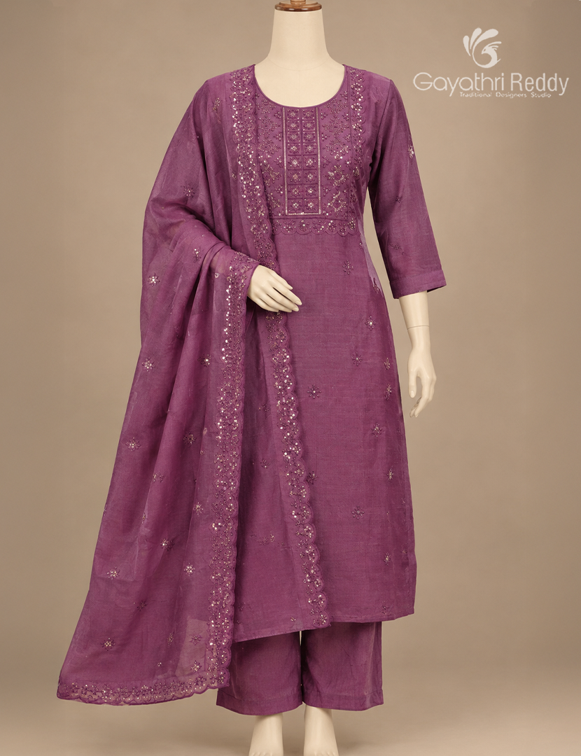 Readymade Dress Set  in Onion Pink
