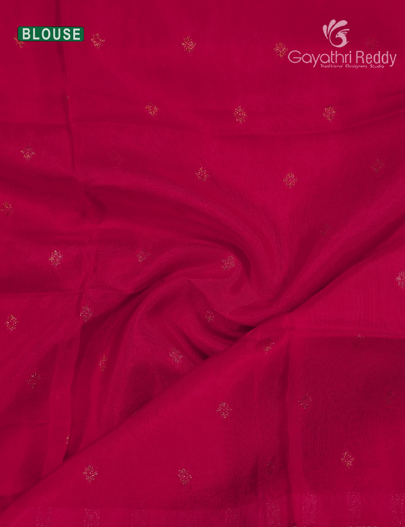 Semi Mysore Crepe Saree in Deep Green