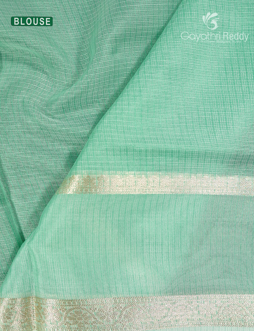 Kota Fancy Saree in Pastel Sea Foam Green