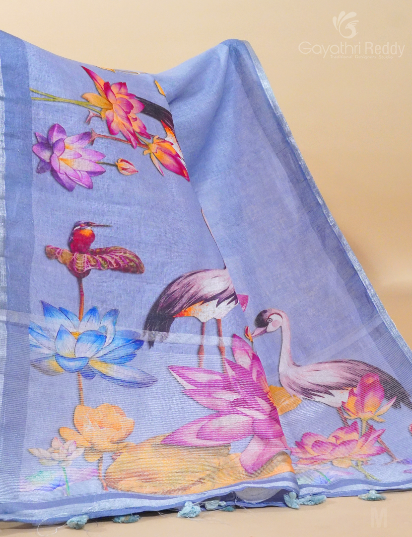 PURE LINEN SAREE-L1306