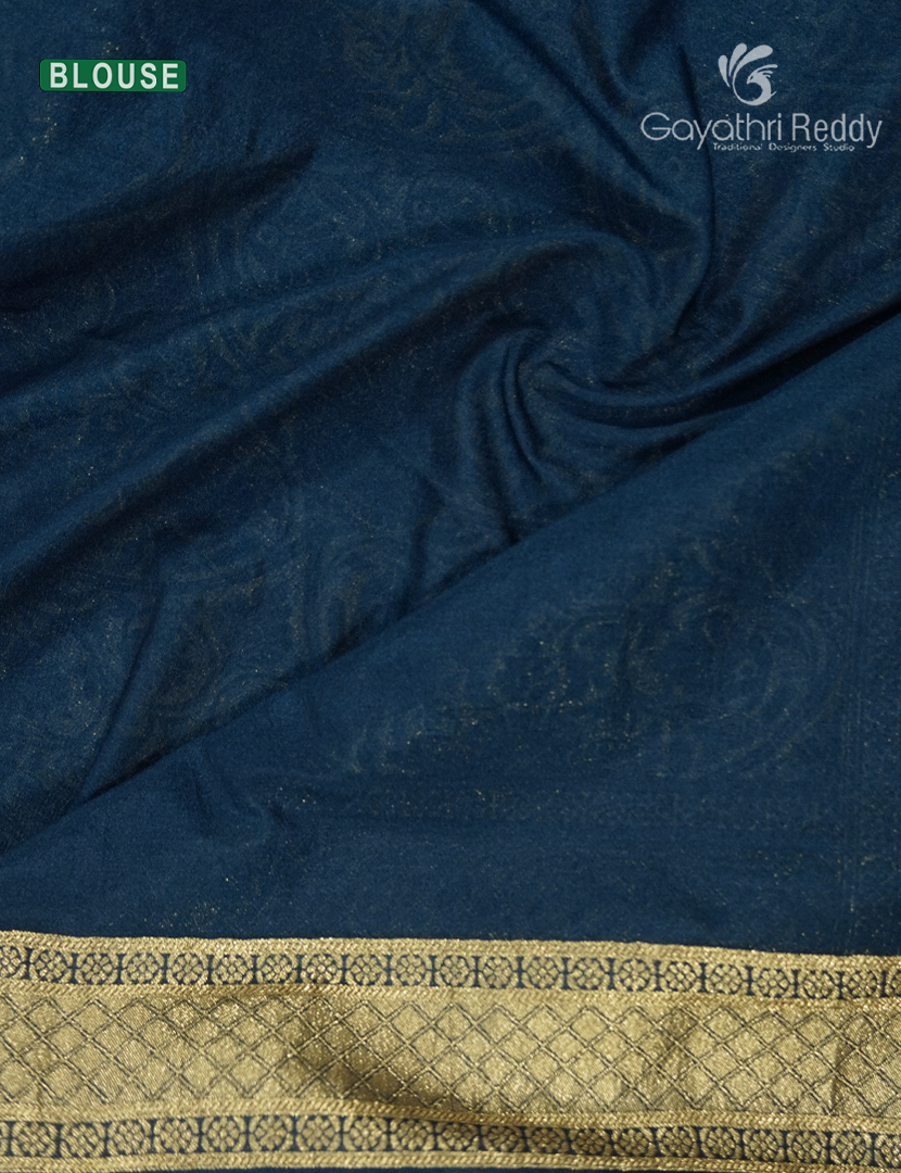 Banaras Georgette Saree in Navy Blue