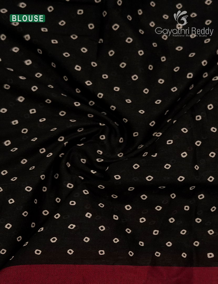 Vidharbha Cotton Saree in Black