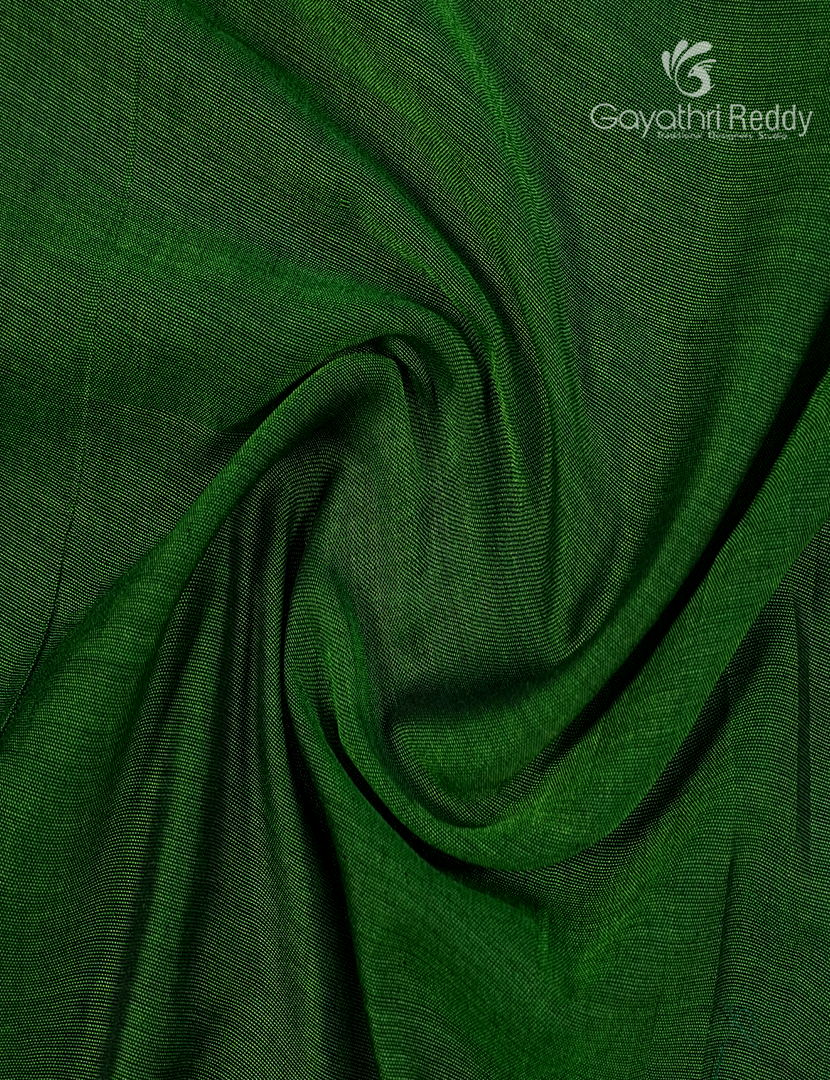 Pure Narayanpet Cotton Saree in Leaf Green