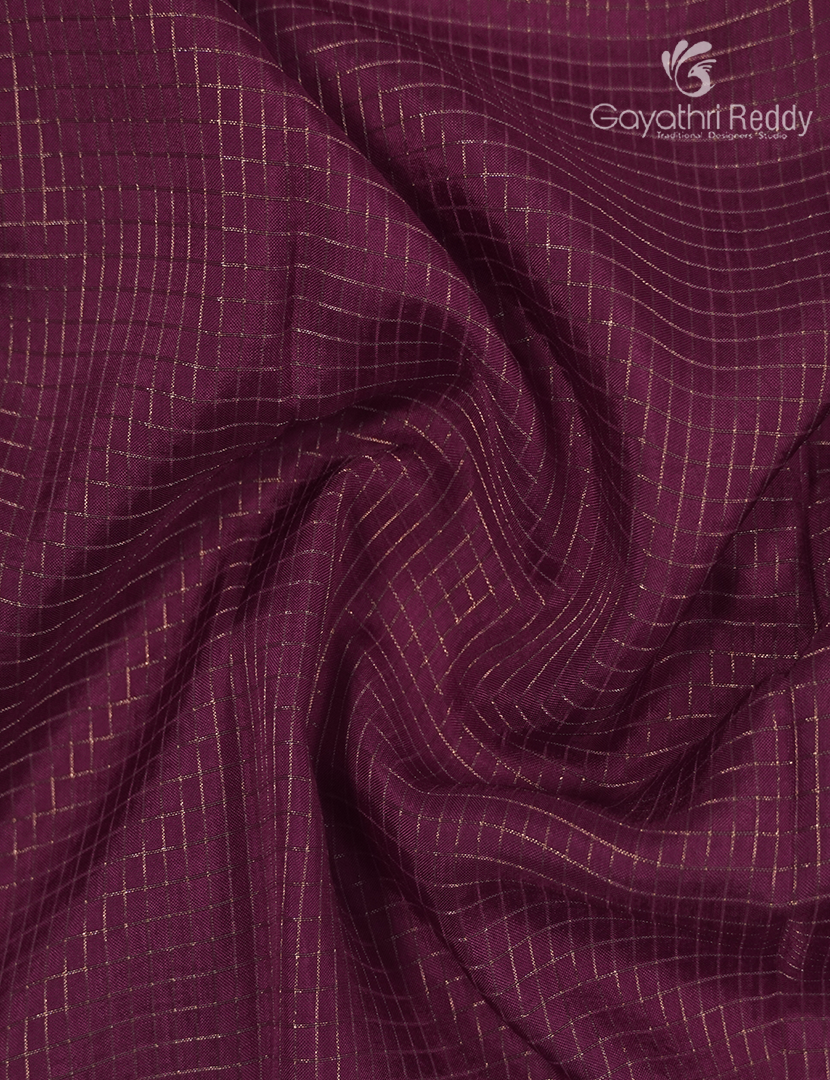 Semi Mysore Crepe Saree in Burgundy