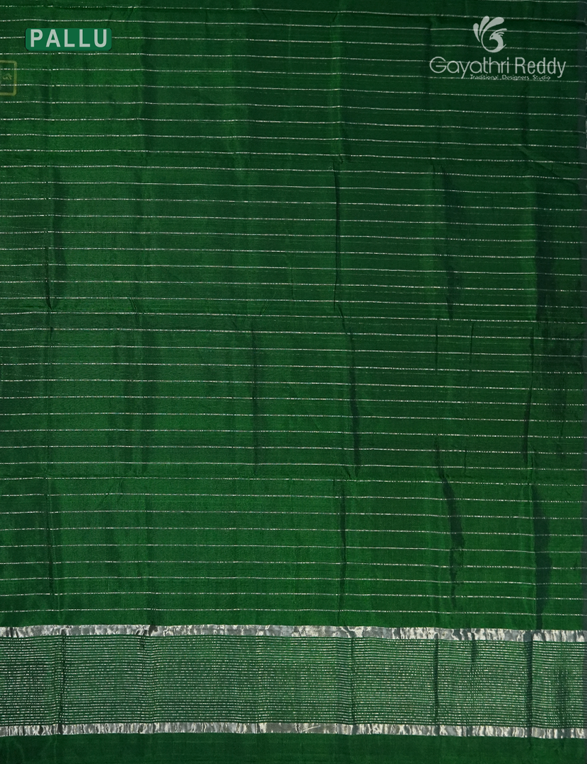 Pure Arani Sico Saree in Bottle Green