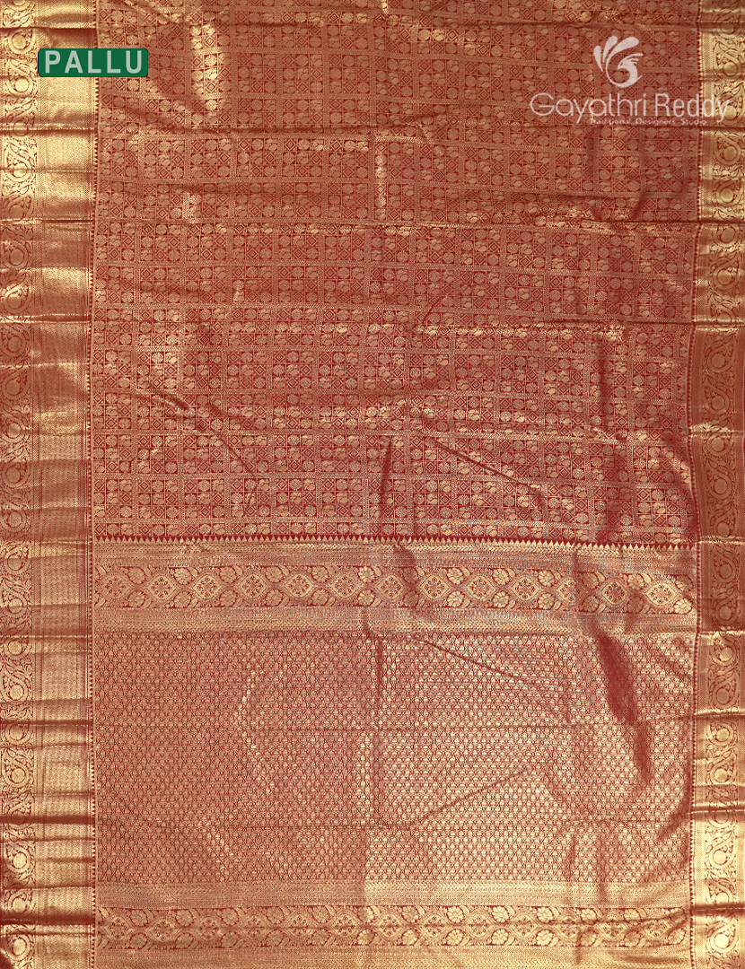 Semi Kanchipuram Silk Saree in Red