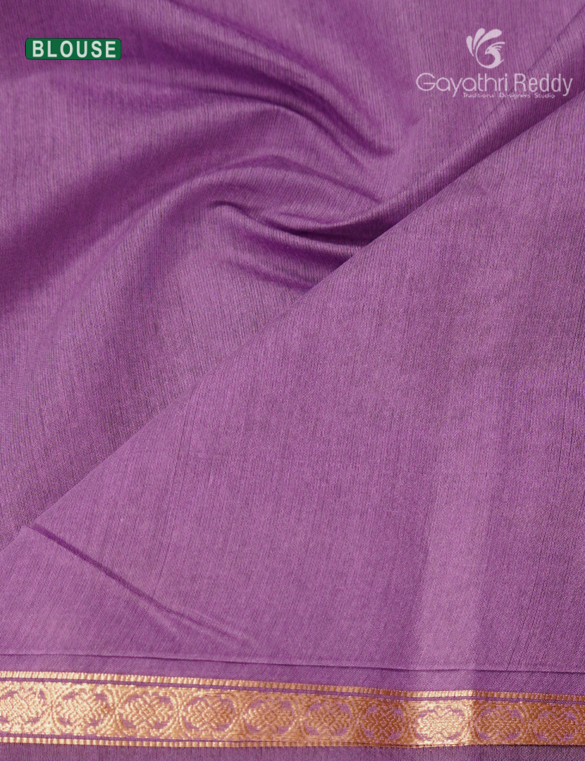 Kanchipuram Sico Saree in Mehendi Green and Lilac