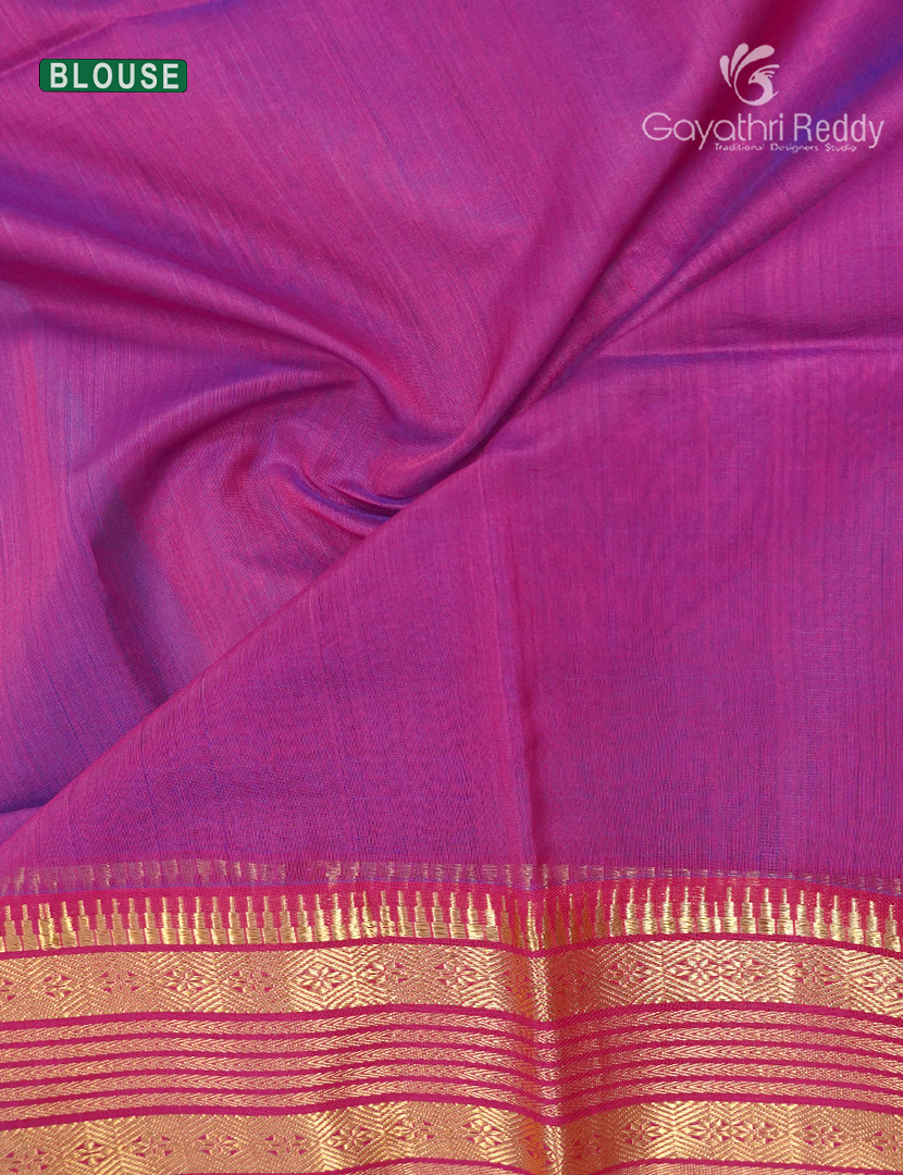 Pure Chanderi Sico Saree in Royal Blue