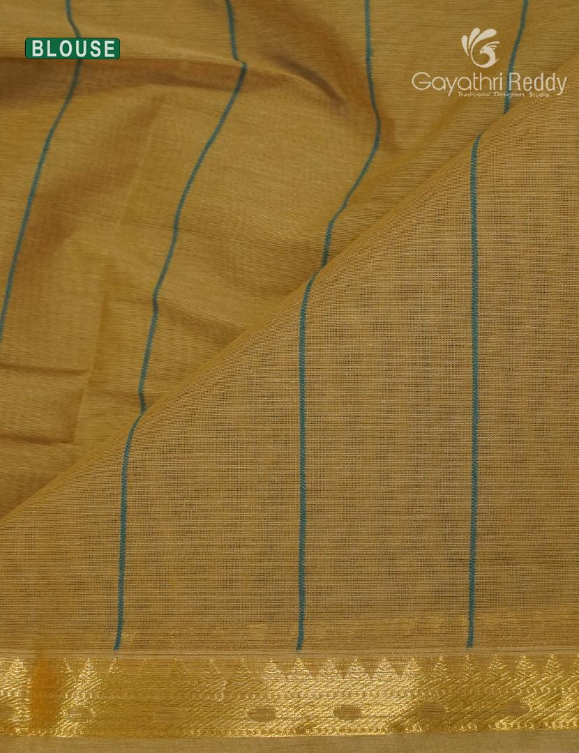 Pure Kanchi Cotton Saree in Mehendi Green