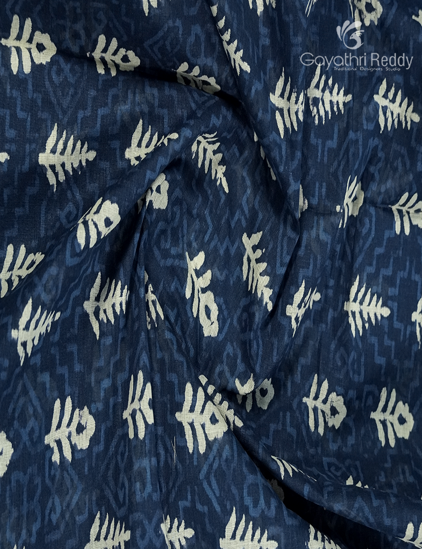 Vidharbha Cotton Saree in IIndigo Blue