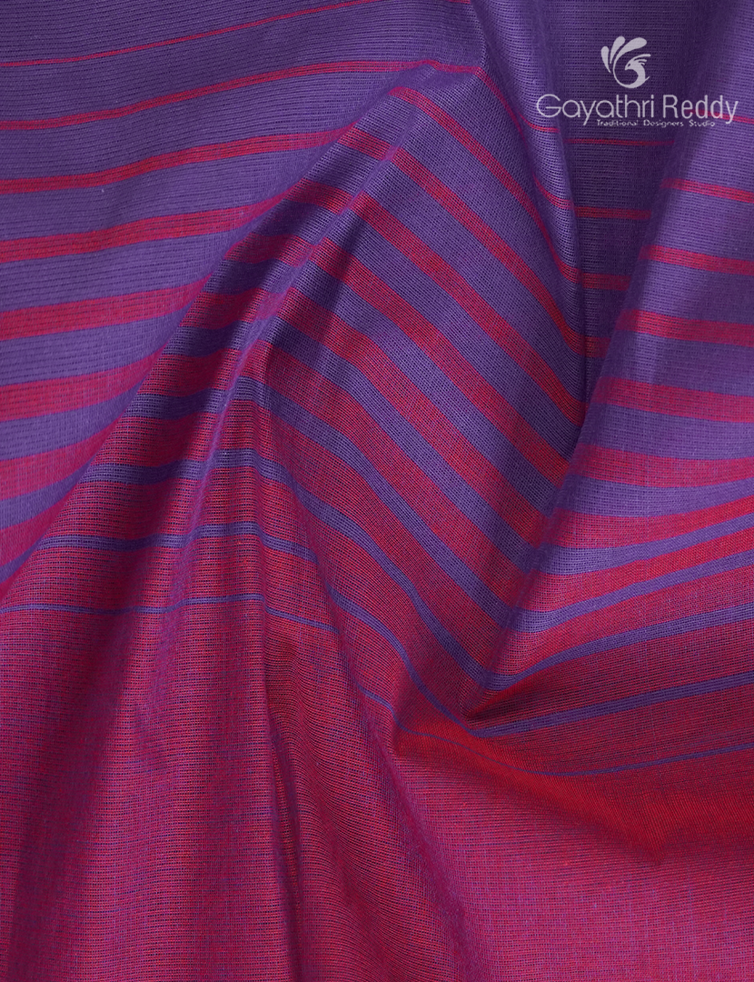 Pure Handloom Cotton Saree in Magenta