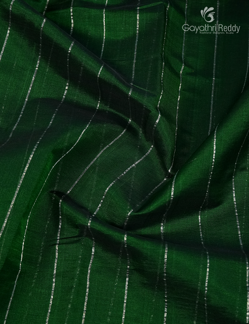 Pure Arani Sico Saree in Bottle Green