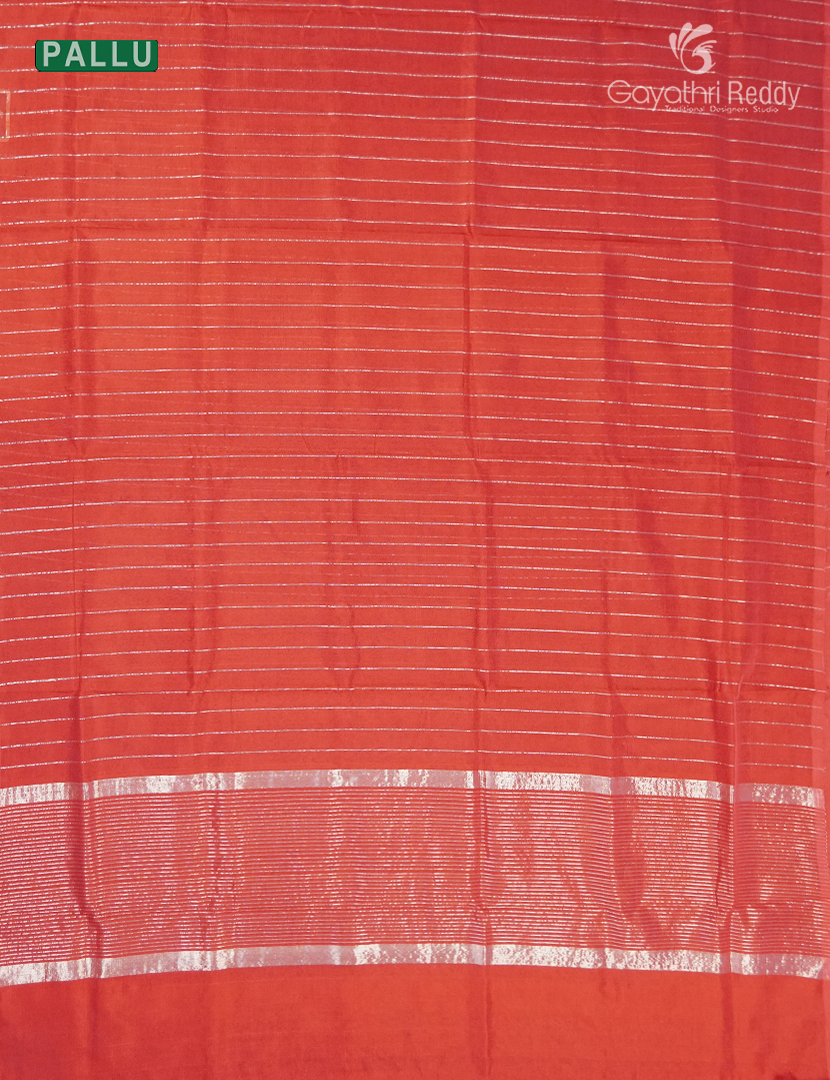 Pure Arani Sico Saree in Peachish Orange