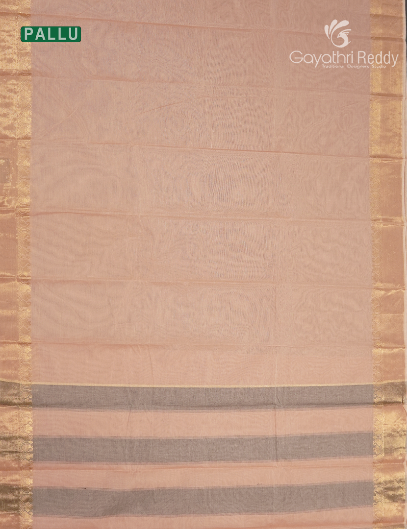 Pure Kanchi Cotton Saree in Light Cream