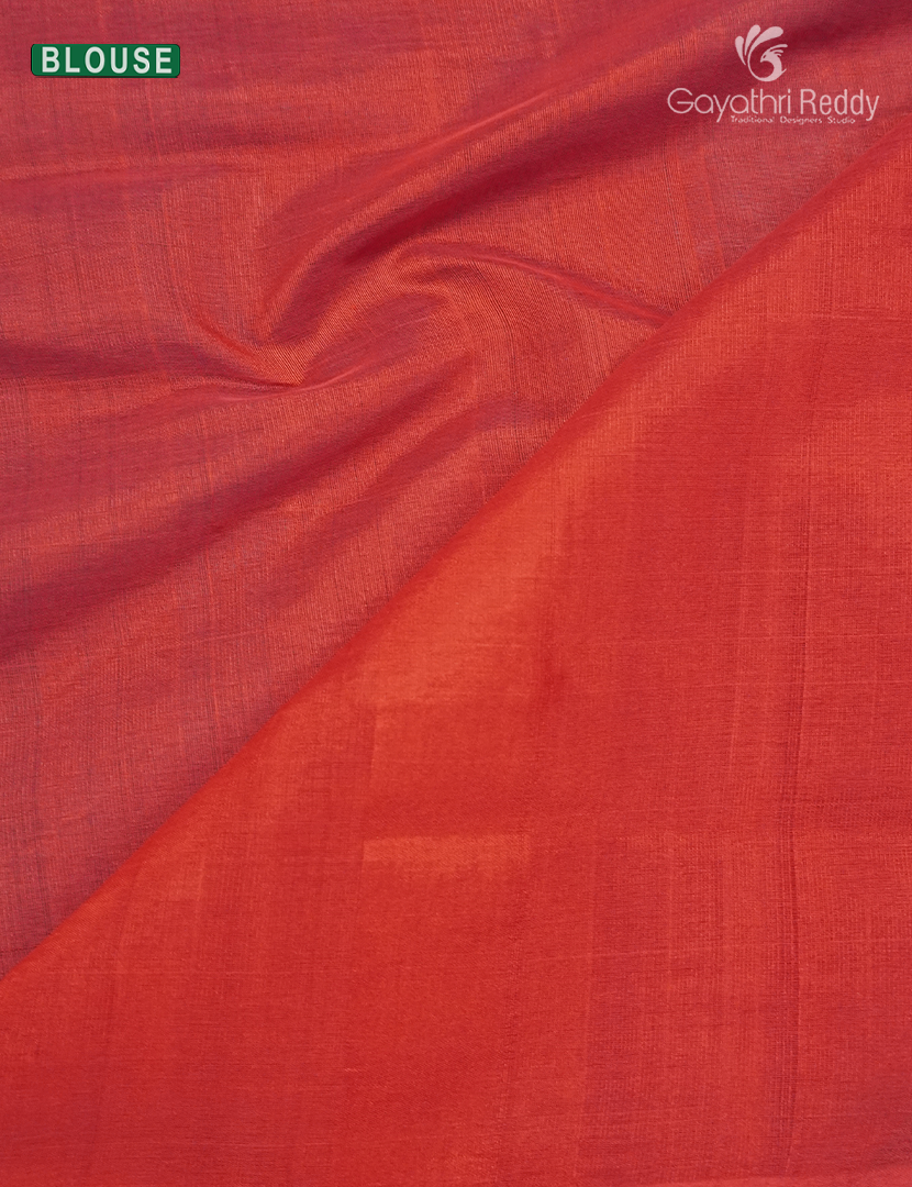 Pure Arani Sico Saree in Peachish Orange