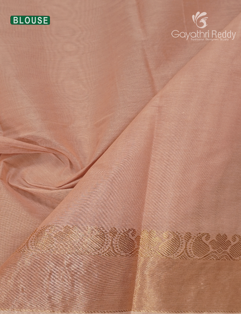 Pure Kanchi Cotton Saree in Light Cream