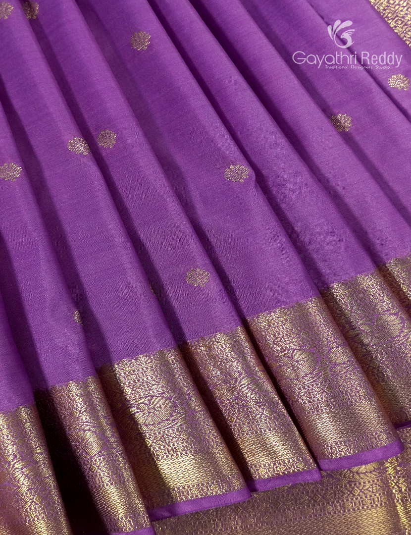 Semi Kanchipuram Silk Saree in Purple