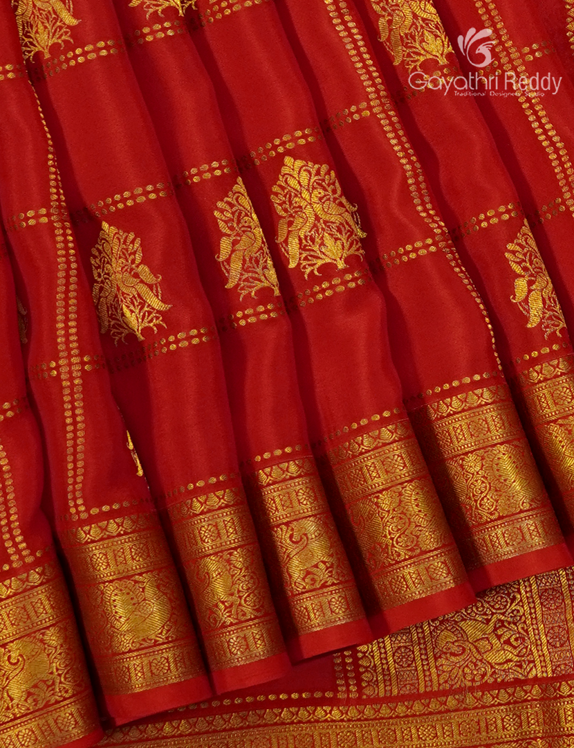 Pure Mysore Silk Saree in Red