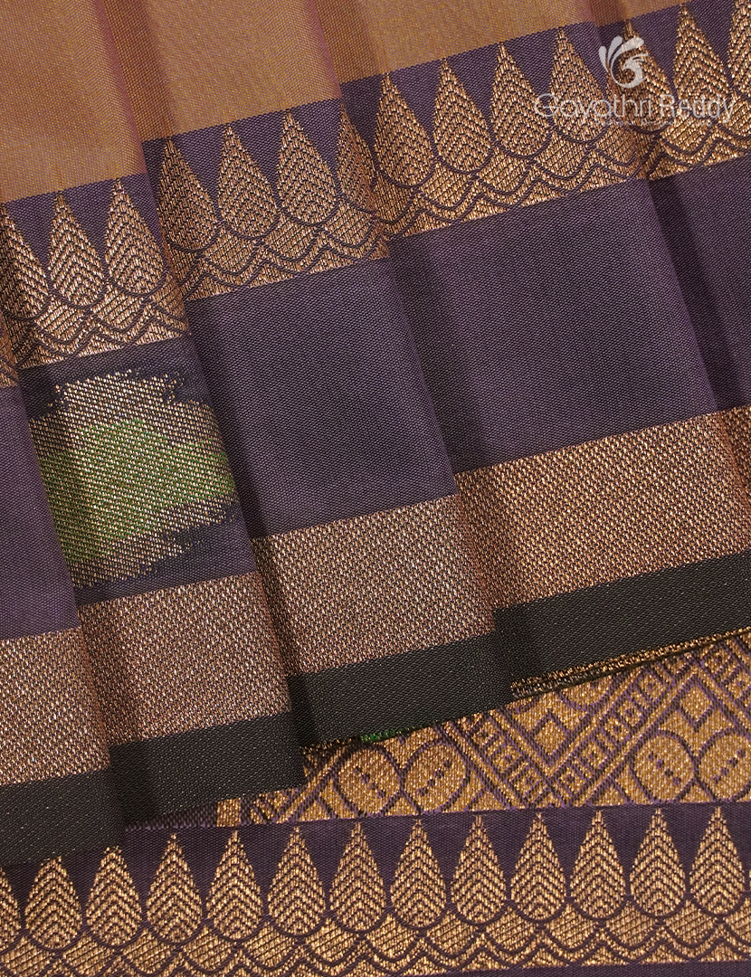 Semi Kanchipuram Art Silk Saree in Peach