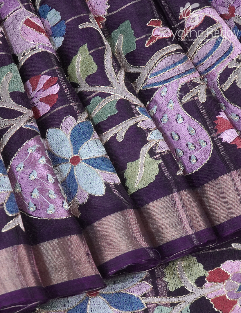 KHADI SILK WORK SAREE-KSW73