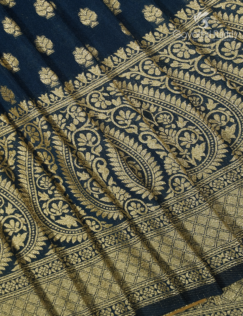 Banaras Georgette Saree in Navy Blue