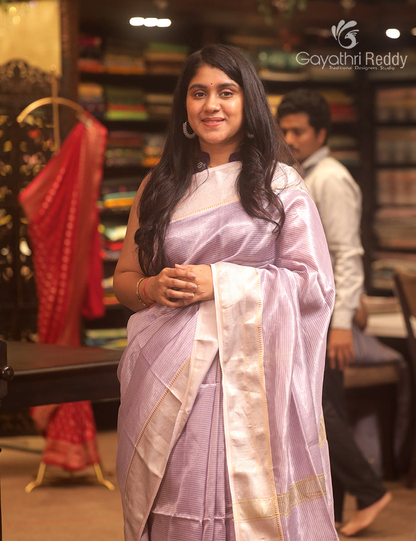 PURE CHANDERI TISSUE SAREES -CPS1222