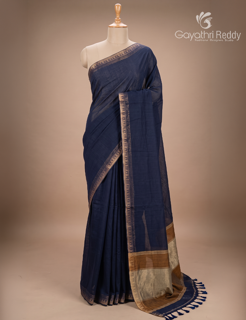 Jamdani Cotton Saree in Black