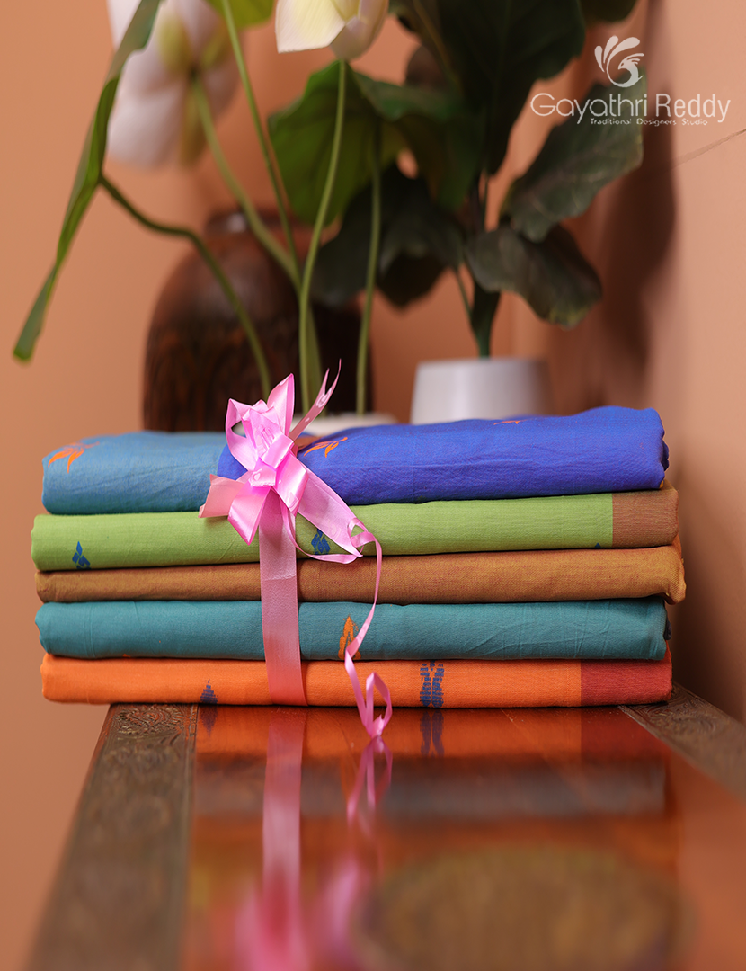 Silk Cotton Sarees Combo ( Set of 5 )