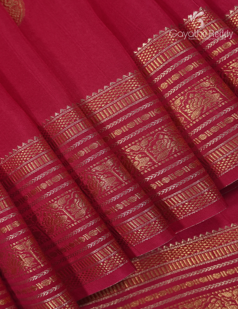 Semi Mysore Crepe Saree in Pink