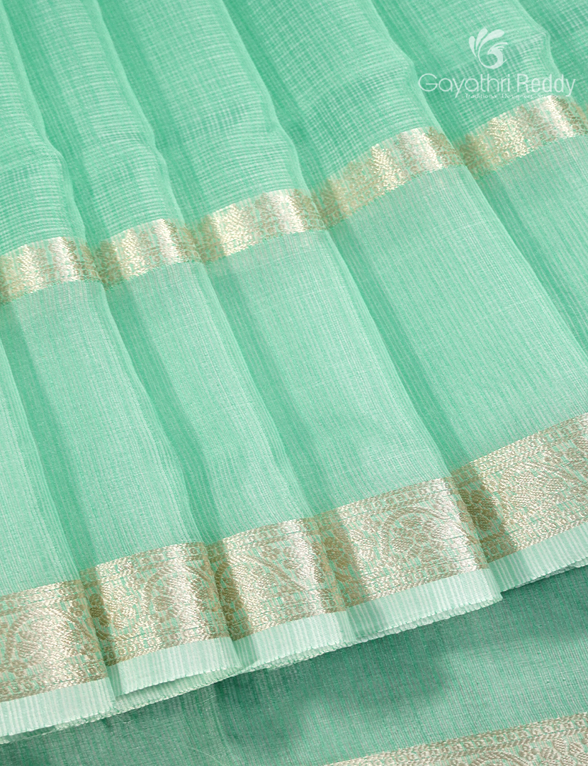 Kota Fancy Saree in Pastel Sea Foam Green