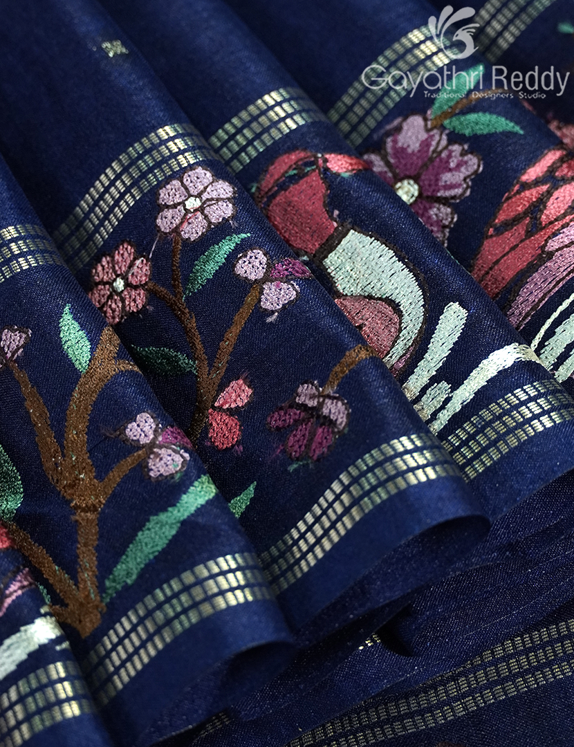 KHADI SILK WORK SAREE-KSW4