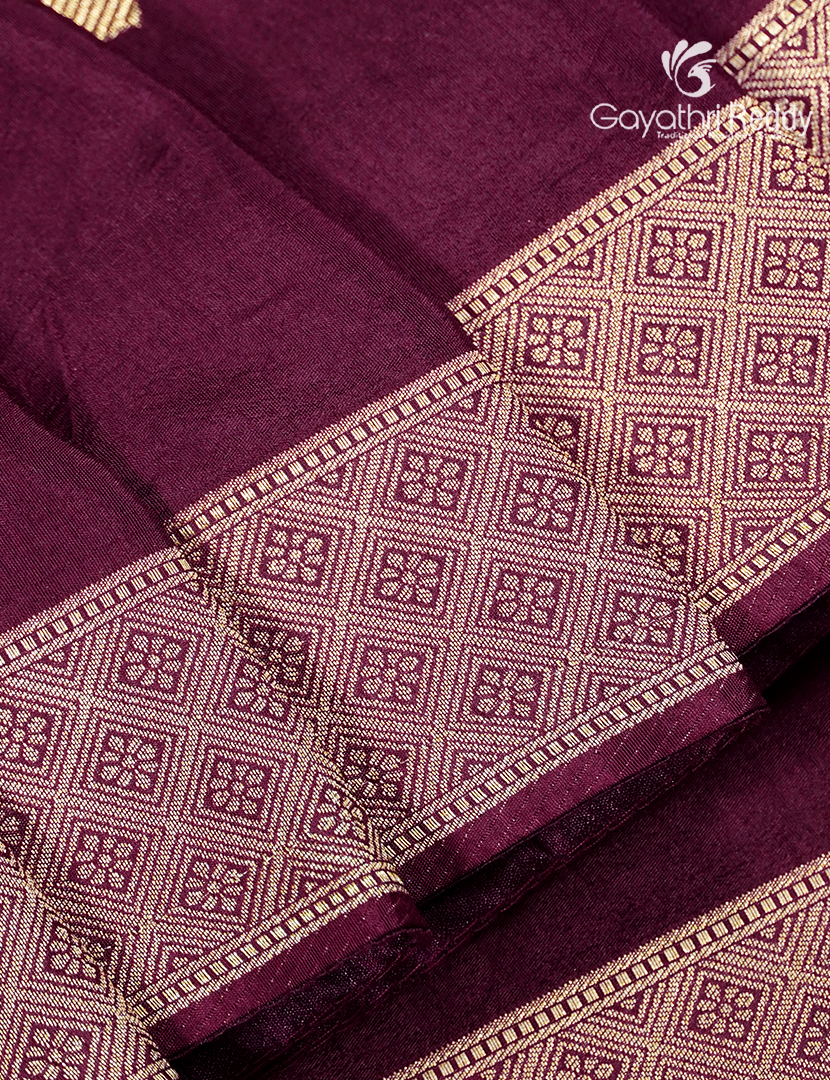 Semi Dola Fancy Saree in Aubergine