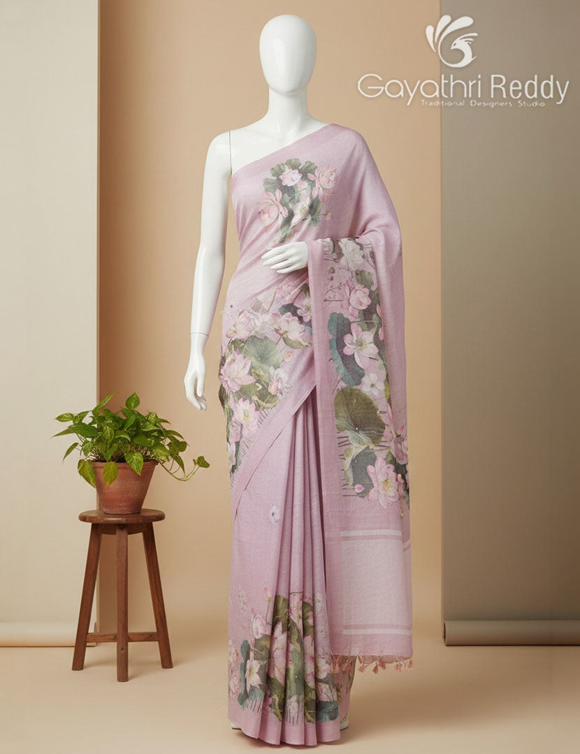 PURE LINEN SAREE-L1438