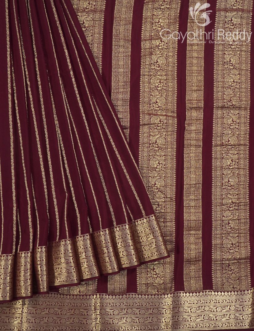 SEMI MYSORE CRAPE SAREE-SMC358