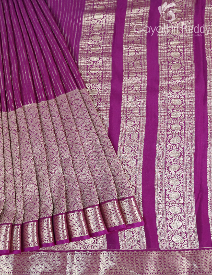 MYSORE CREPE BROCADE SAREE-MCB43