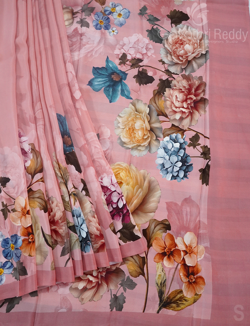 PURE CRAPE PRINTED SAREE-PCP3