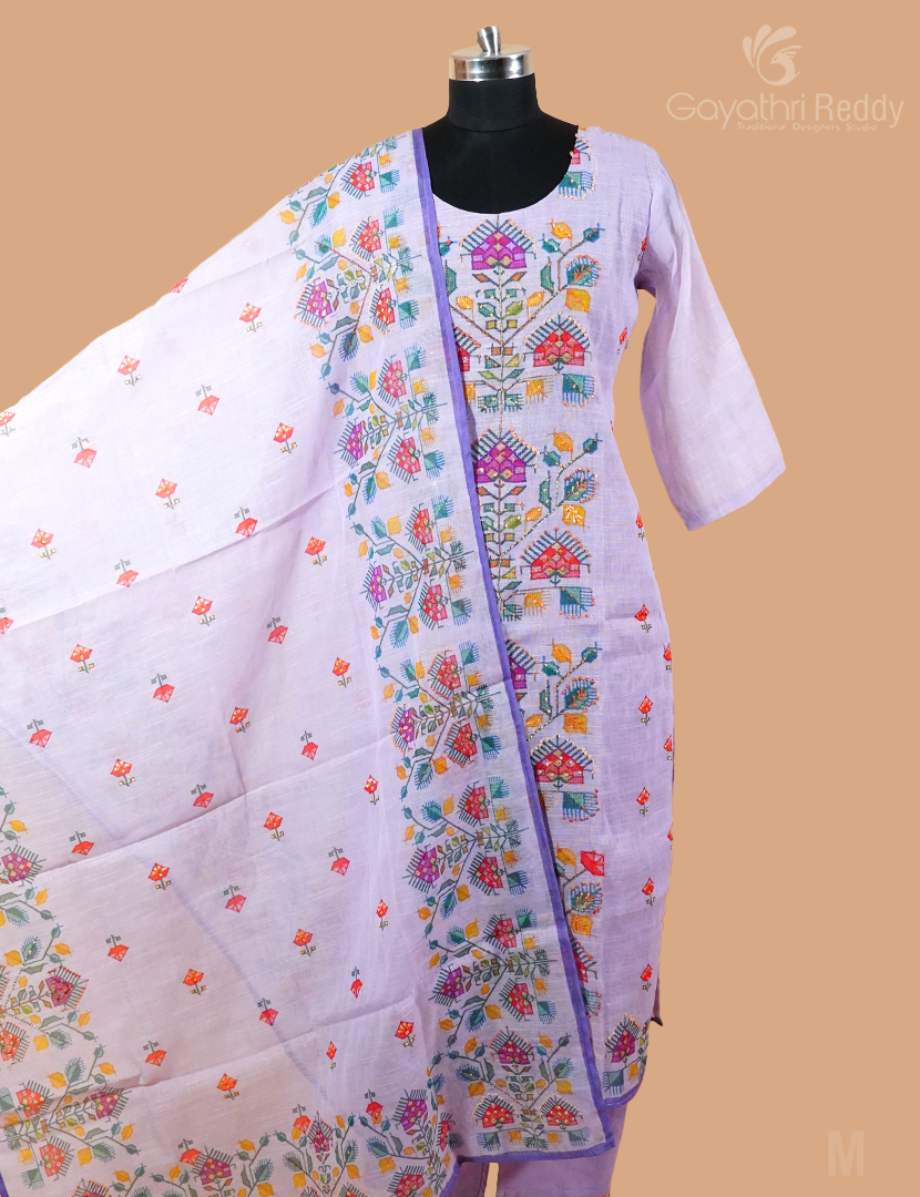 LINEN DRESS (3PC SET)-KDS864