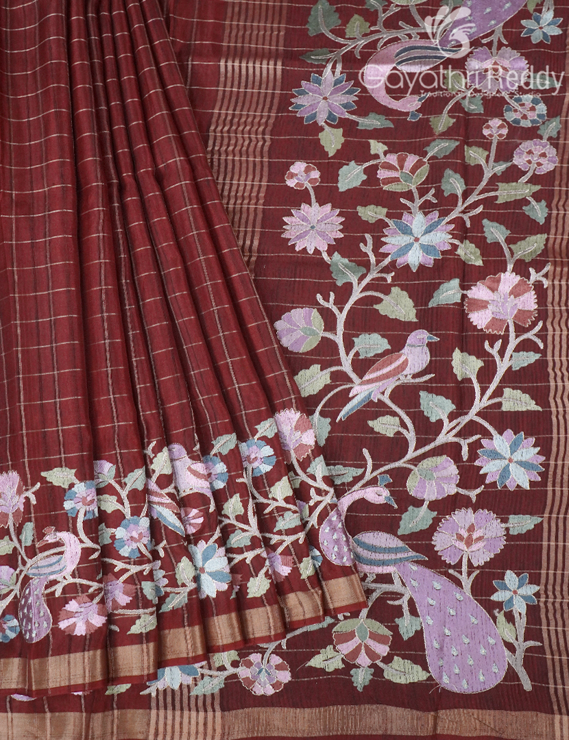 KHADI SILK WORK SAREE-KSW70