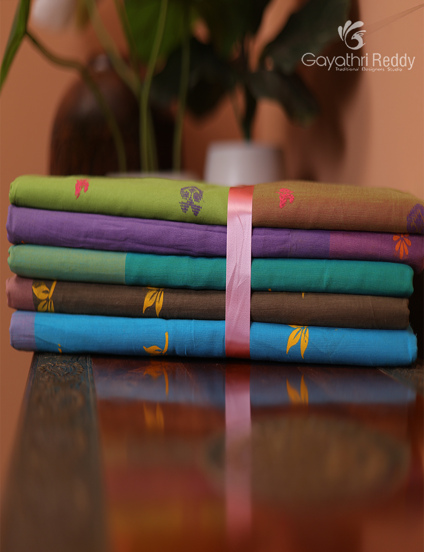 Silk Cotton Sarees Combo ( Set of 5 )