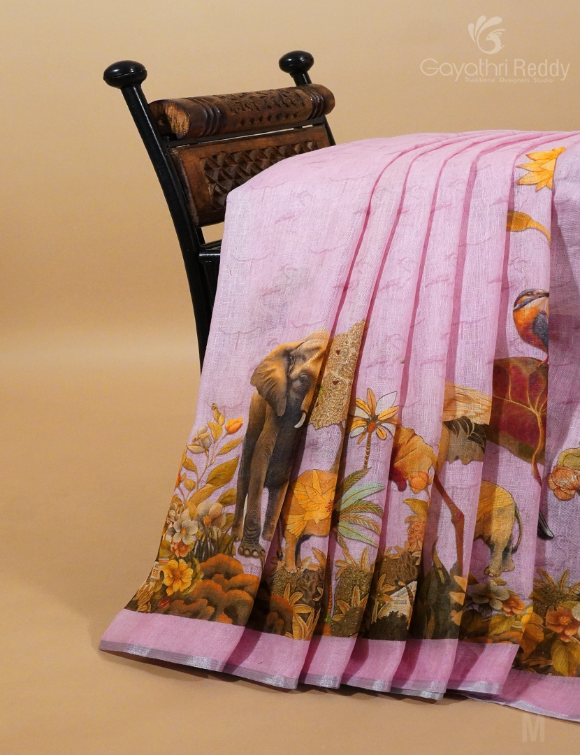 PURE LINEN SAREE-L1316