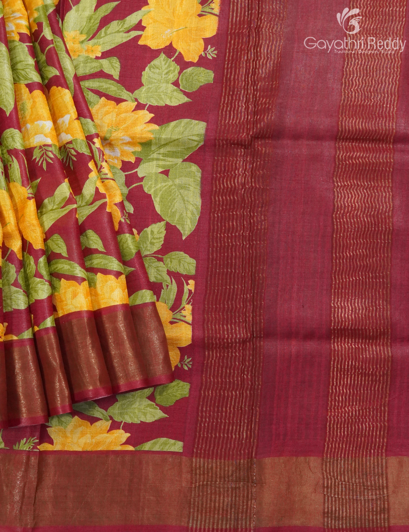 PURE DESI TUSSAR SILK SAREE-TS1568