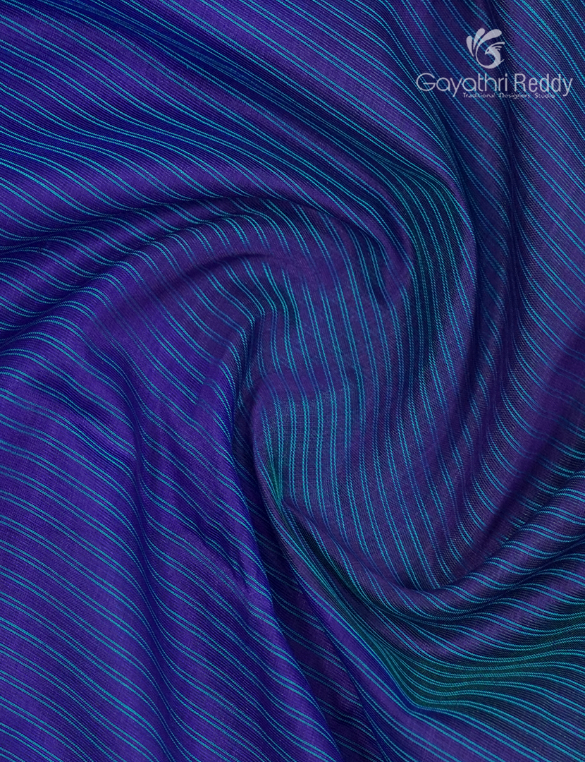 Pure Chanderi Sico Saree in Cobalt Blue