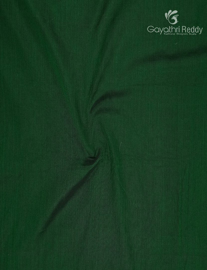 Pure Narayanpet Cotton Saree in Bottle Green