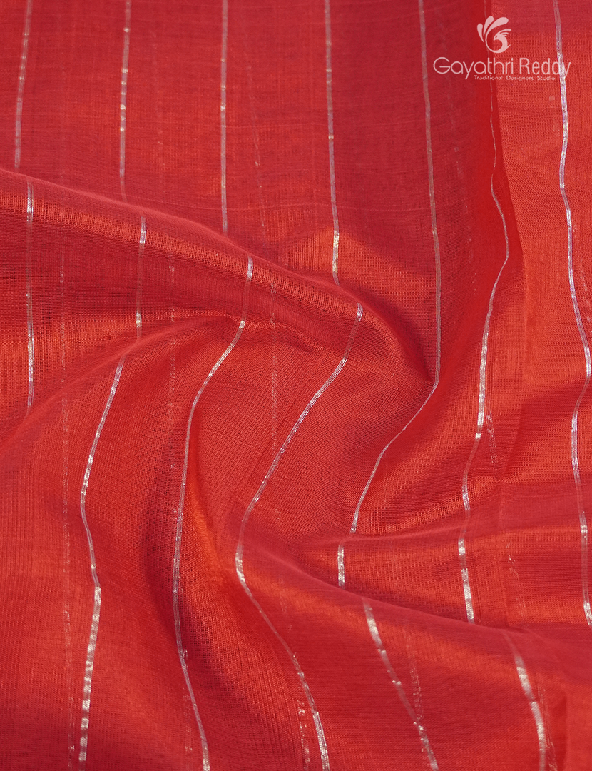 Pure Arani Sico Saree in Peachish Orange