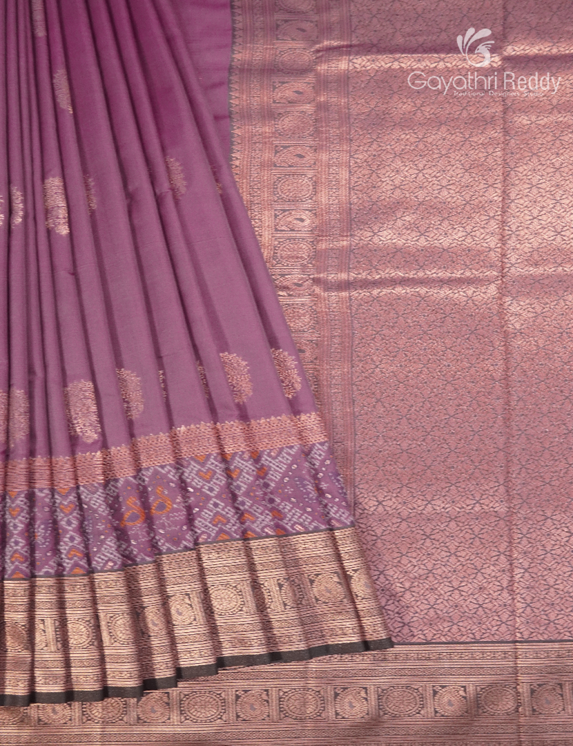 Semi Kanchipuram Art Silk Saree in Onion Pink