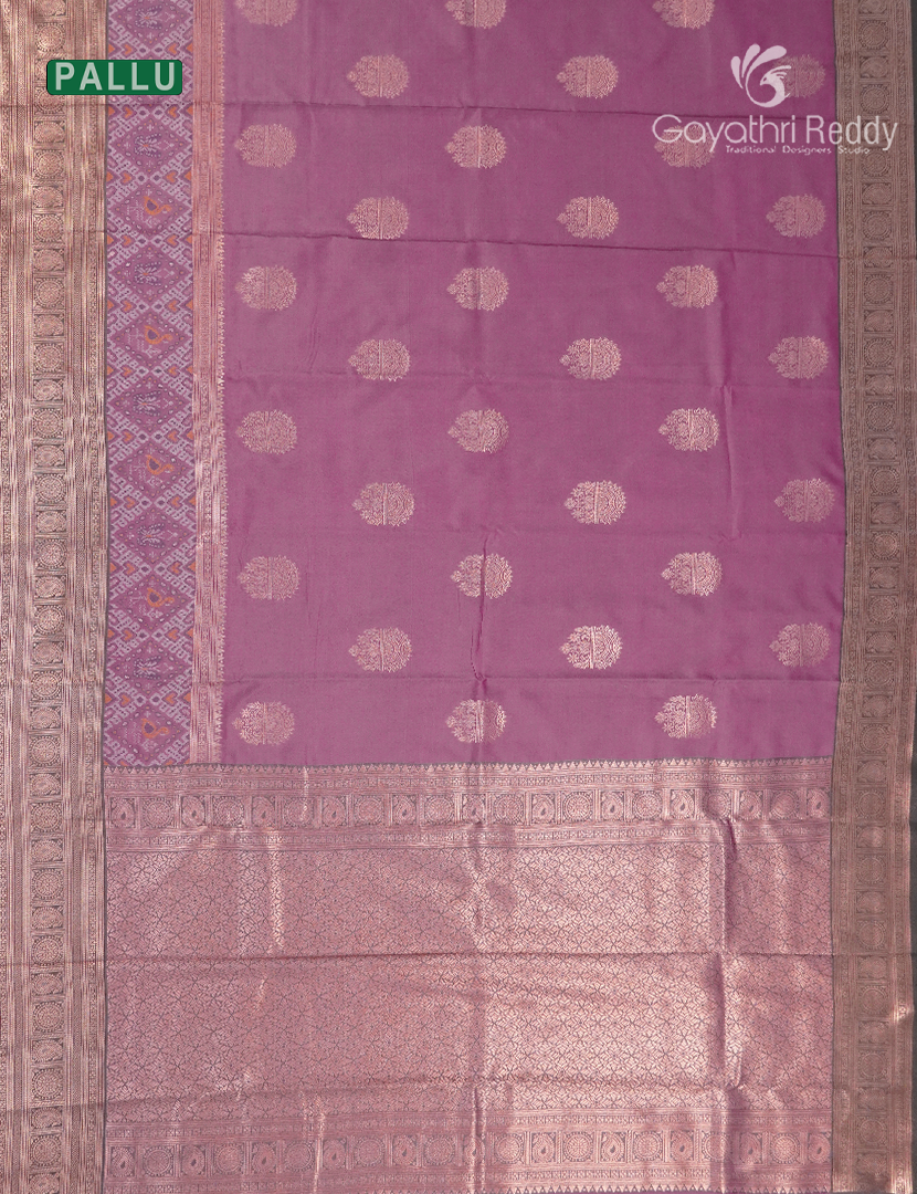 Semi Kanchipuram Art Silk Saree in Onion Pink