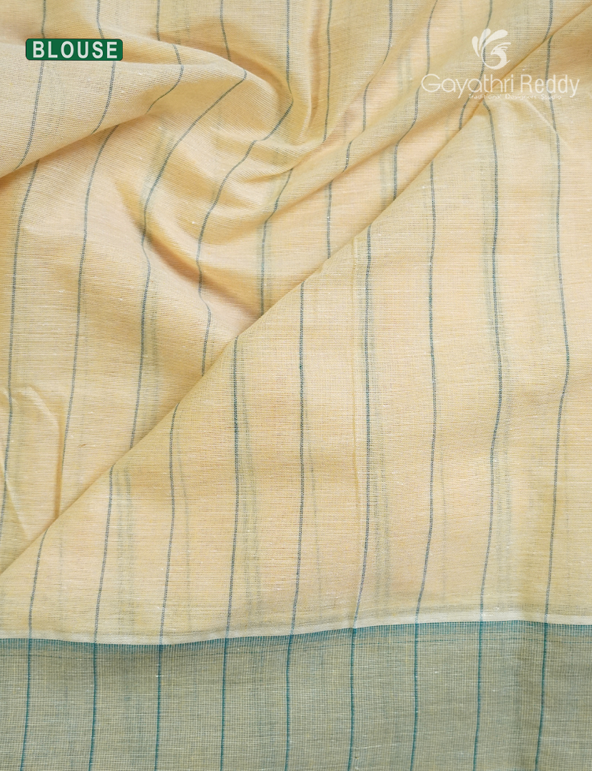 Pure Handloom Cotton Saree in Baby Peach