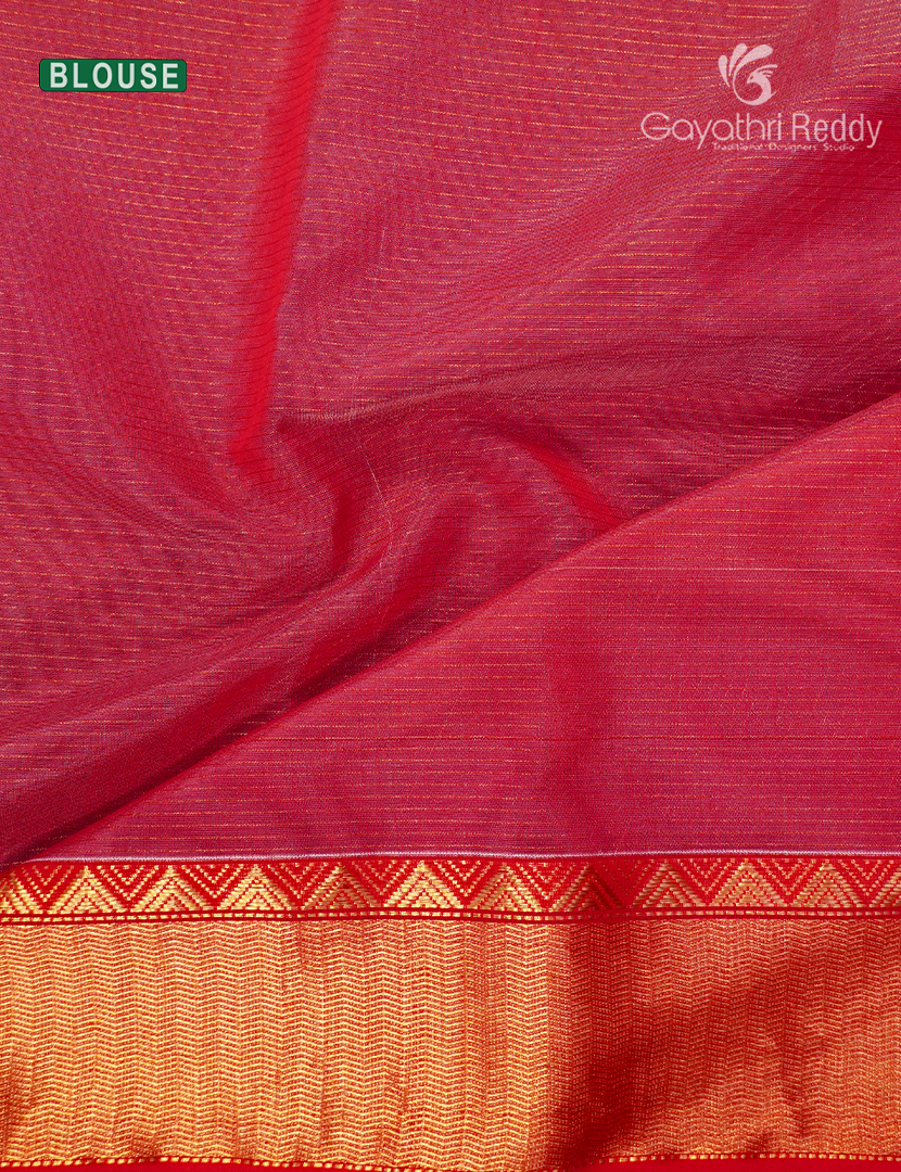 Pure Chanderi Sico Saree in Pastel pink and Rani Pink