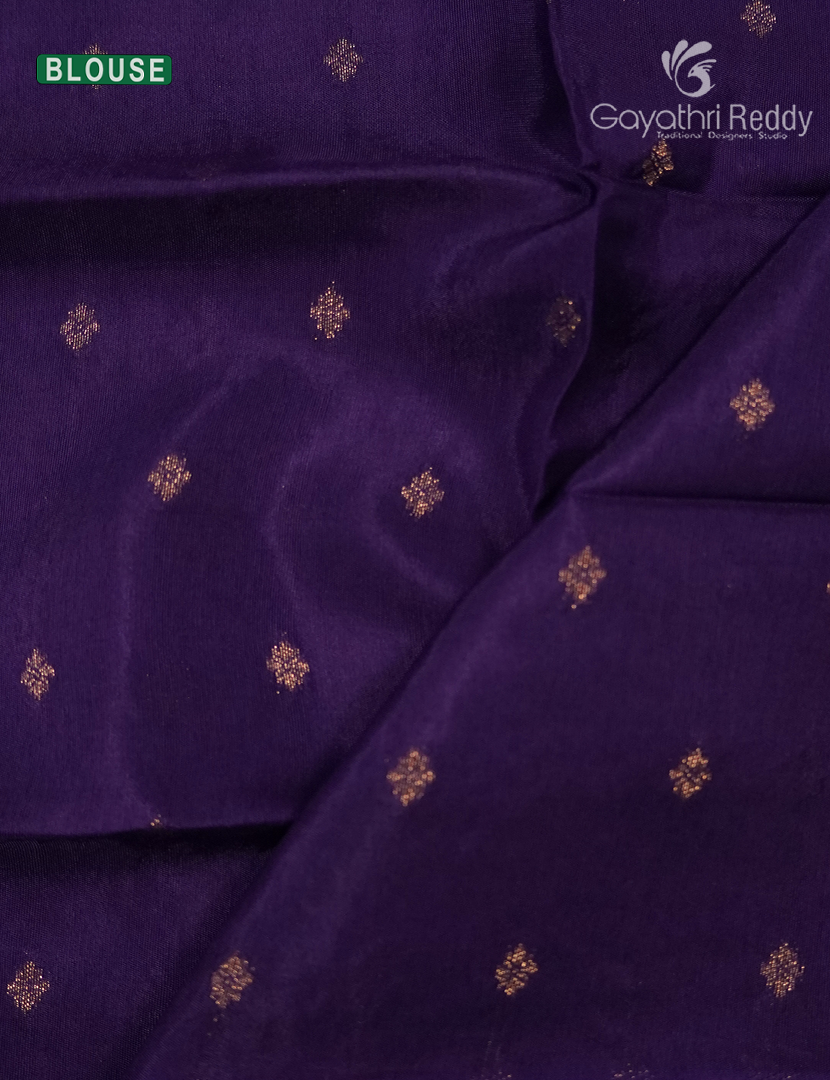 Semi Mysore Crepe Saree in Jamun
